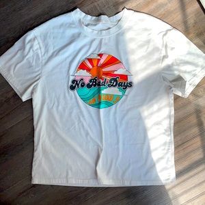 SHEIN “No Bad Days” Medium White Tee